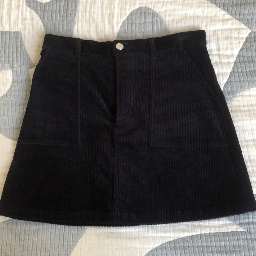NWOT Navy corduroy mini skirt